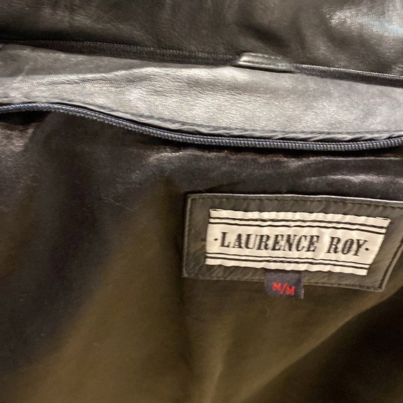 VINTAGE UNISEX Black Butter Soft Subtle Heavy Leather Jacket (Button Up) Men’s M - Picture 6 of 11